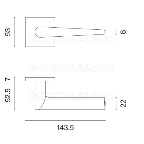 Klamka ARNICA ROZETA Q SLIM 7MM CP - chrom polerowany