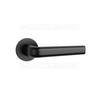 Klamka INULA ROZETA R SLIM 7MM BLACK - czarny matowy