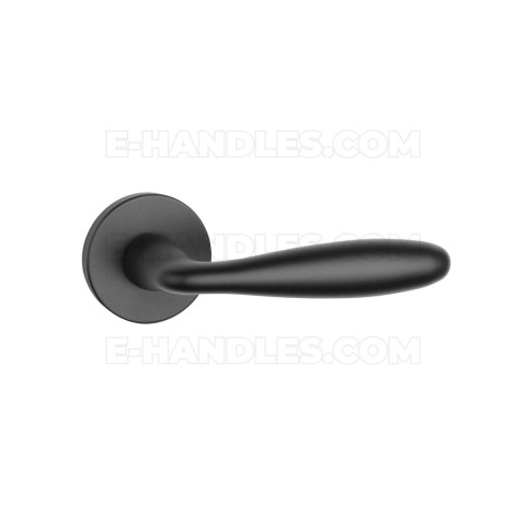 Klamka VERBENA ROZETA R SLIM 7MM BLACK - czarny matowy