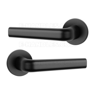 Klamka INULA Rozeta R slim 7 mm BLACK - czarny matowy