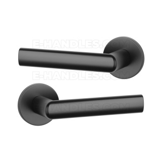 Klamka SILENA ROZETA R SLIM 7MM BLACK - czarny matowy