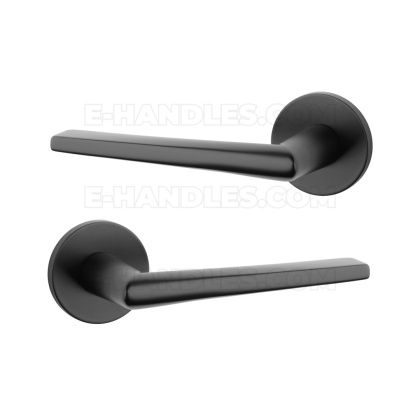 Klamka SALTA ROZETA R SLIM 7MM BLACK - czarny matowy