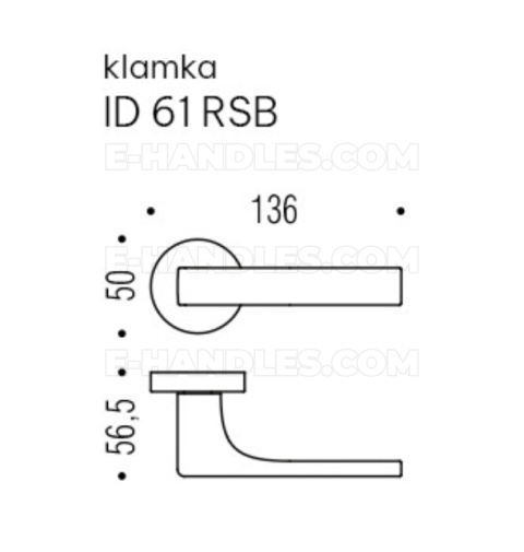 Klamka z rozetą na wkładkę Colombo Design ROBOCINQUE CM - chrom mat