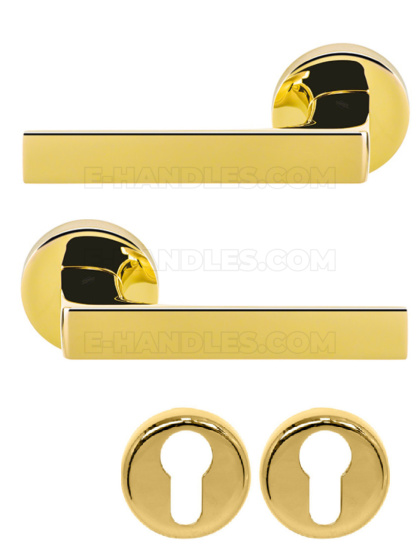 Klamka z rozetą na wkładkę Colombo Design ROBOCINQUE OL - złoty