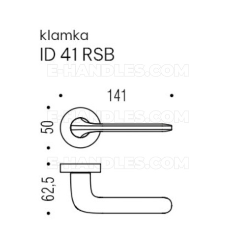 Klamka z rozetą na klucz Colombo Design Roboquattro OM - złoty mat PVD