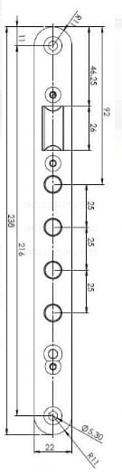 Zamek do drzwi Superlock SL 124 lewy 90/65 (Witex)