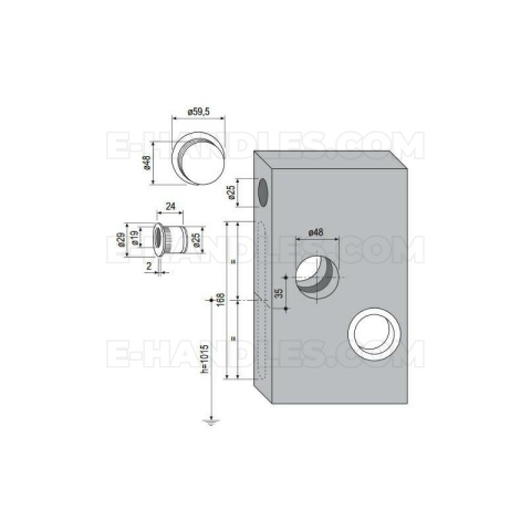 Ручка для розсувних дверей AGB SCIVOLA-E чорний матовий B019201093