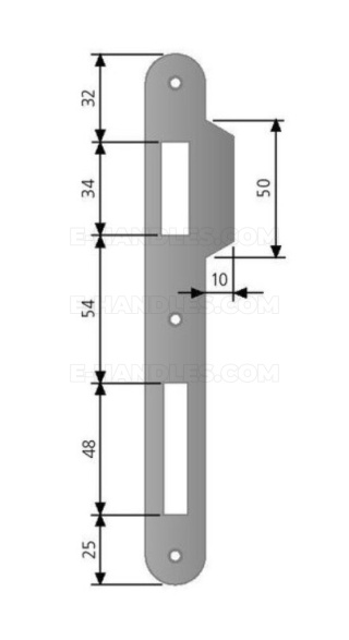 Планка AGB PATENT 22mm x 193mm з напливом B005900722