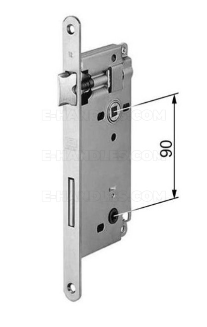 Zamek AGB PATENT GRANDE do WC 90/50 chrom mat, wymiary czoła18x238mm, B005985034