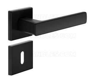 Klamka DND by Martinelli Fold 02 Vis rozeta kwadratowa czarny z rozetą na klucz