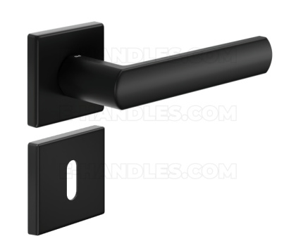 Klamka DND by Martinelli Luce 02 Vis rozeta kwadratowa czarny z rozetą na klucz
