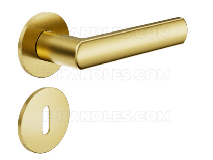 Klamka DND by Martinelli Luce fine rozeta okrągła złoty-satyna z rozetą na klucz