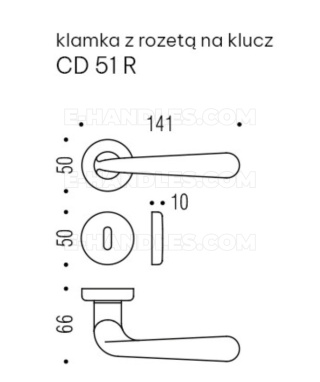 Дверна ручка з накладками на ключ Colombo Design ROBODUE CR - chrom