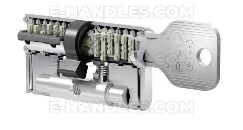 Дверний циліндр EVVA 4KS , 102 (46x55) ключ-ключ, матовий хром