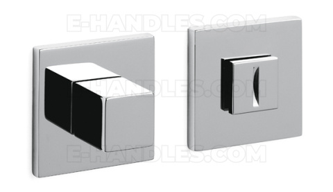 Rozeta WC CUBO Low OLIVARI CR chrom, trzpień 6x6mm