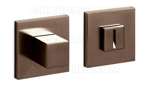 Rozeta WC CUBO Low OLIVARI DS SuperFinish brąz-satyna, trzpień 6x6mm