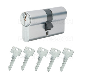Wkładka drzwiowa ABUS S60R, 100 (40x60) klucz-klucz, niklowana