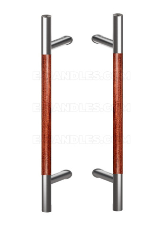 Pochwyt Stal 304 P45D, Ø30, 1200mm długość - dwustronny szlifowany, palisander