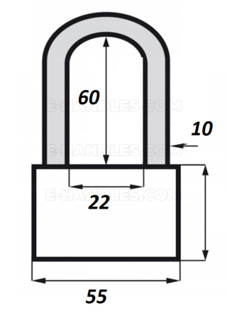 Kłódka STEIER KWP-55LPVC, waterproof