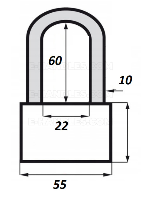 Kłódka STEIER KWP-55LPVC, waterproof