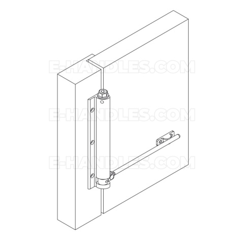 Zawias samozamykacz AMIG 200 aluminium biały