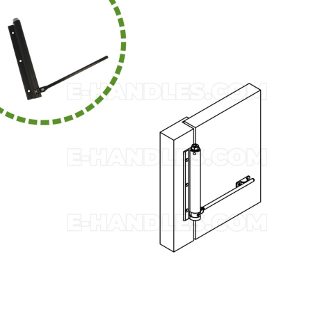 Zawias samozamykacz AMIG 200 aluminium czarny