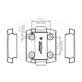 Zawias samozamykający do bramek 30 kg, dystans 21mm, czarny