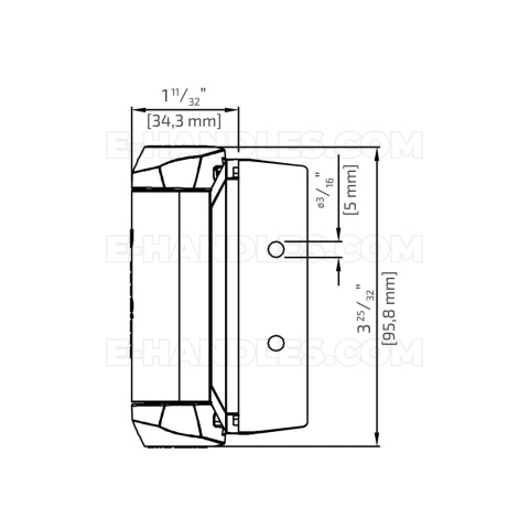 Zawias samozamykający do bramek 30 kg, dystans 21mm, czarny