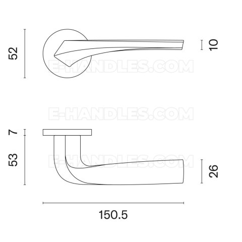 Klamka DALIA ROZETA R SLIM 7MM BK - czarny matowy