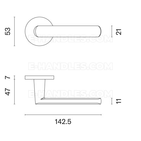 Ручки дверні FRAGOLA ROZETA R SLIM 7MM CP - chrom polerowany