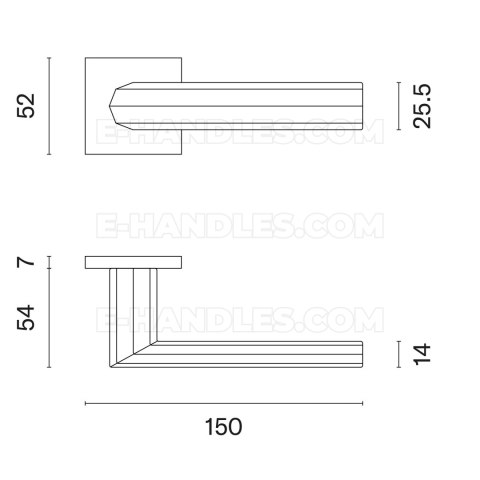 Klamka FRESIA ROZETA Q SLIM 7MM BK - czarny matowy