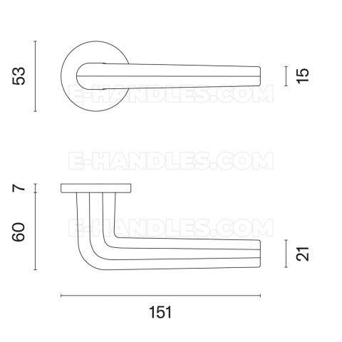 Klamka FUNKIA ROZETA R SLIM 7MM BLACK - czarny matowy