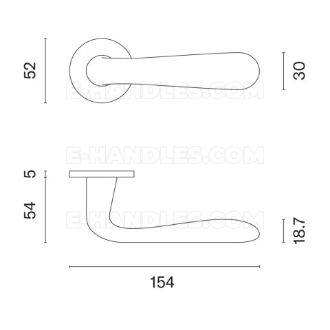 Ручки дверні GARDENIA ROZETA R SUPER SLIM 5MM LC - chrom polerowany