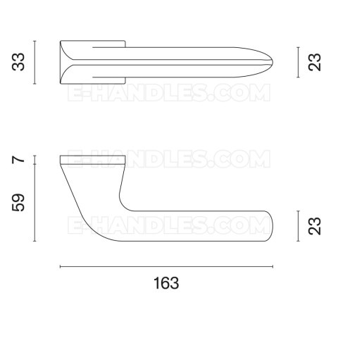 Ручки дверні GLADIOLA ROZETA RTH SLIM 7MM KG - złoty matowy