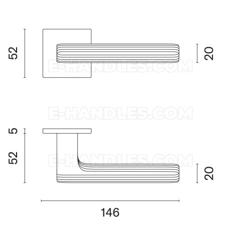 Klamka LARICE ROZETA Q SUPER SLIM 5MM LC - chrom polerowany