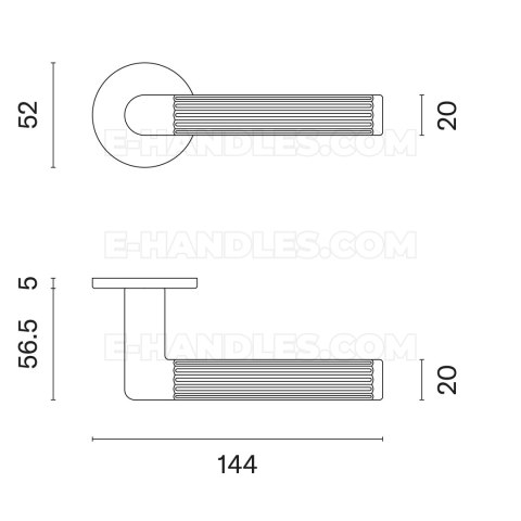 Klamka LOBELIA ROZETA R SUPER SLIM 5MM LC - chrom polerowany