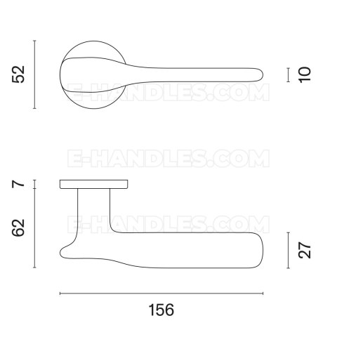 Klamka ORCHIDE ROZETA R SLIM 7MM BK - czarny matowy