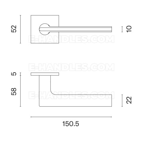 Ручки дверні SALVIA ROZETA Q SUPER SLIM 5MM DSC - chrom szczotkowany