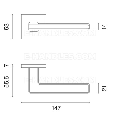 Klamka ARTA ROZETA Q SLIM 7MM CP - chrom polerowany