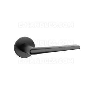 Klamka SALTA ROZETA R SLIM 7MM BLACK - czarny matowy