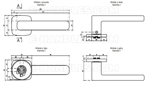 Klamka IXIA ROZETA QR SLIM 7MM SNM - nikiel