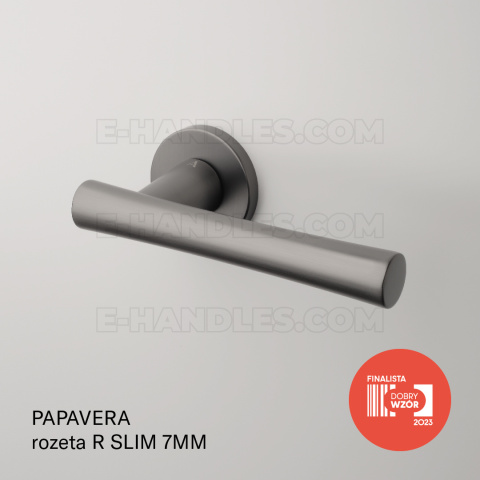 Klamka PAPAVERA Rozeta R slim 7 mm GYM - grafit