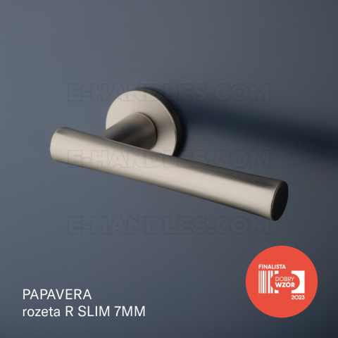 Klamka PAPAVERA Rozeta R slim 7 mm SNM - nikiel