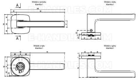 Klamka PEA Rozeta QR Slim 7mm SNM - nikiel