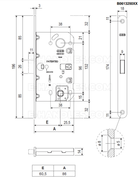 Zamek magnetyczny WAVE do WC 60 F18 biały AGB B0613260FM