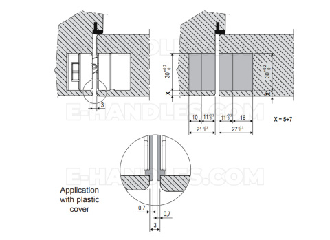 Zawias AGB ECLIPSE 2.2 chrom mat E302008534