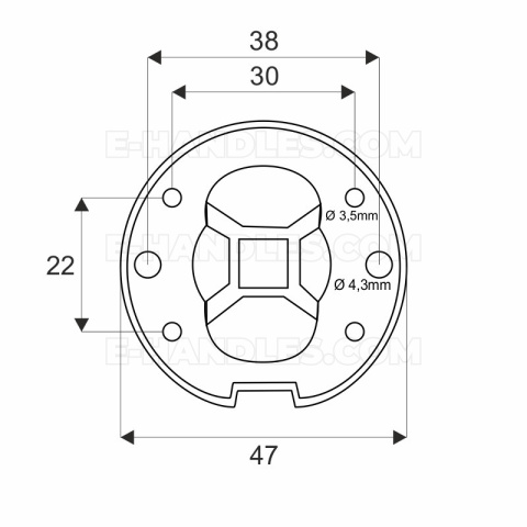 Klamka Cascada Fit rozeta okrągła R68F czarny