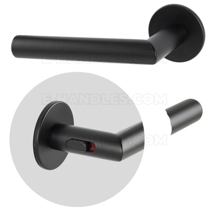 Klamka z blokadą GEHRUNG WC R Lock BK - czarny matowy, do drzwi 38-45mm