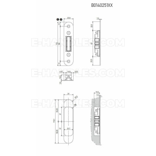 Zaczep bez magnesu Full Round do zamków Mediana Evolution biały RAL 9016 AGB B0140251FM