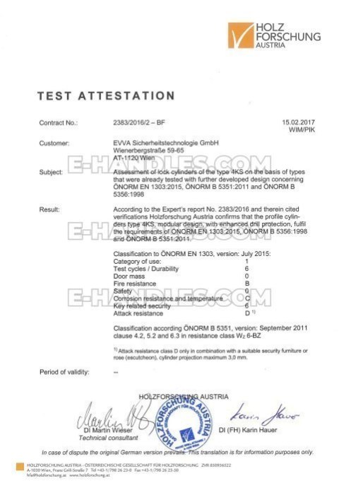 Wkładka EVVA 4KS, 117 (66x51G), klucz-gałka, z zabierakiem ze sprzęgłem, z gałką KKN, nikiel